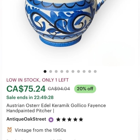 ⚪️Gorgeous bowl with fruit accents - Picture 6 of 6